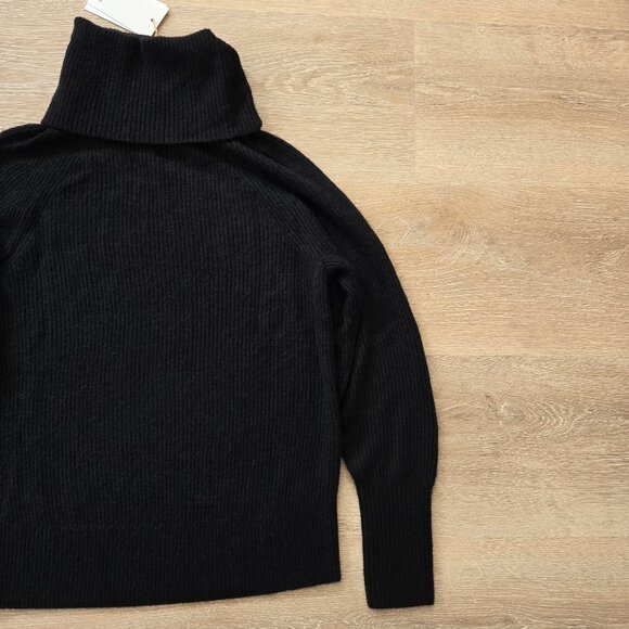 Quince Baby Alpaca Wool Blend Black Turtleneck Sweater Size Small New With Tags - Picture 11 of 17